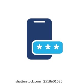 pasword smartphone pretection colored icon vector design good for web or mobile app