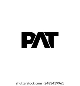 PAT-Buchstabe Monogramm Typografie Logo