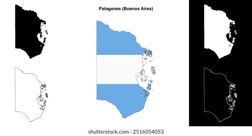 Conjunto de mapas do departamento de Patagones (Buenos Aires)