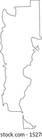 Patagonia region map in Argentina