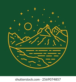 Patagonia Torres Del Paine vector design for t-shirt sticker badge illustration