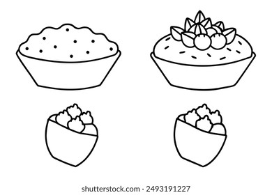 Patatas Bravas Line Art Hand Drawing Tasty Tapas Artwork Design