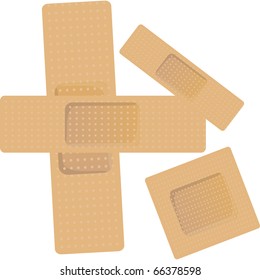 patch of breathable plastic to cure and protect the wound