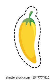 patch of chili pepper mexican isolated icon vector illustration design