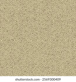 Patch of coarse beige fabric. Rough textile material made of jute or hemp. Hessian cloth texture. Burlap background. Abstract vector seamless.