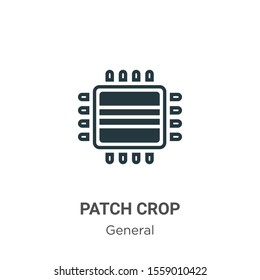 Patch crop vector icon on white background. Flat vector patch crop icon symbol sign from modern general collection for mobile concept and web apps design.