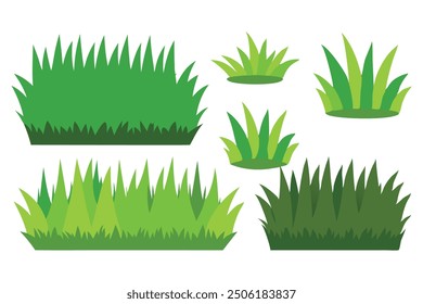 
Parche de Ilustración vectorial de hierba verde sobre fondo blanco