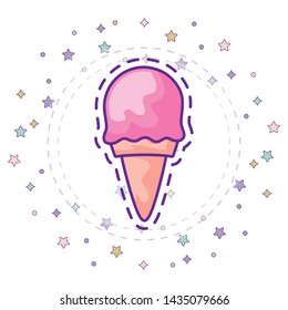 patch with ice cream in cone