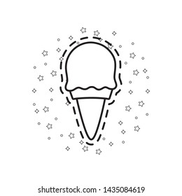 patch with ice cream in cone