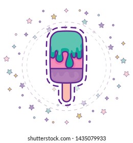 patch with ice cream in stick