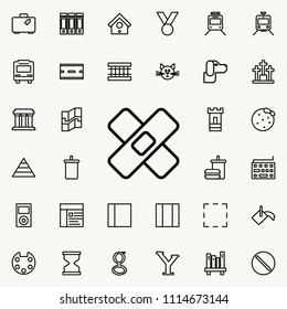 patch icon. Detailed set of minimalistic line icons. Premium graphic design. One of the collection icons for websites, web design, mobile app on colored background