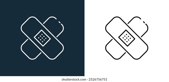 patch icon isolated on white and black colors. patch outline linear vector icon from phary collection for mobile apps, web and ui.