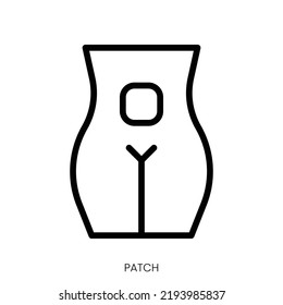 Patch-Symbol. Line Art Design einzeln auf weißem Hintergrund