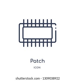 patch icon from sew outline collection. Thin line patch icon isolated on white background.