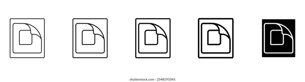 ícone de patch Conjunto de logotipo de linha fina simples