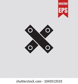 Patch icon in trendy isolated on grey background.Vector illustration.