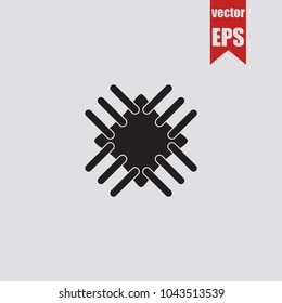 Patch icon in trendy isolated on grey background.Vector illustration.