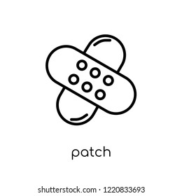 Patch icon. Trendy modern flat linear vector Patch icon on white background from thin line Health and Medical collection, editable outline stroke vector illustration