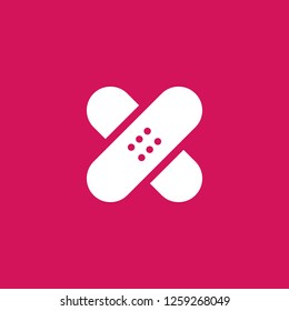 patch icon vector. patch sign on pink background. patch icon for web and app