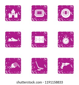 Patch icons set. Grunge set of 9 patch vector icons for web isolated on white background