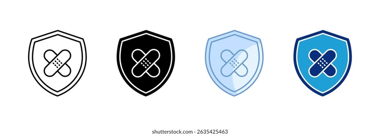 Ícone de gerenciamento de patches define coleção de vários estilos