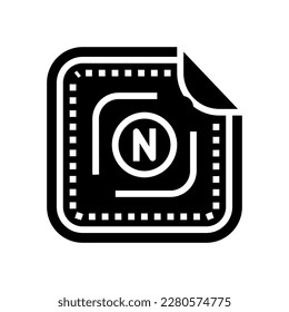 patch nicotine medical therapy glyph icon vector. patch nicotine medical therapy sign. isolated symbol illustration