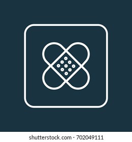Patch Outline Symbol. Premium Quality Isolated Plaster  Element In Trendy Style.