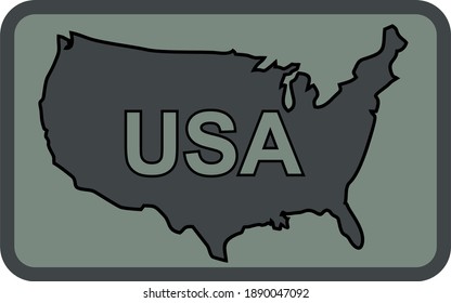 Patch with the outline of the United States of America