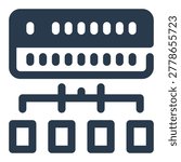 Patch panel structured cabling network port management icon