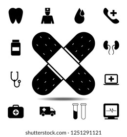 patch, plaster icon. Simple glyph vector element of Medecine set icons for UI and UX, website or mobile application