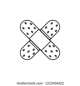 patch, plaster icon. Simple outline vector of medicine set for UI and UX, website or mobile application