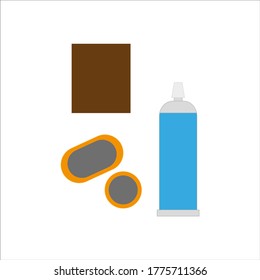 Patch puncture repair kit. illustration for web and mobile design.