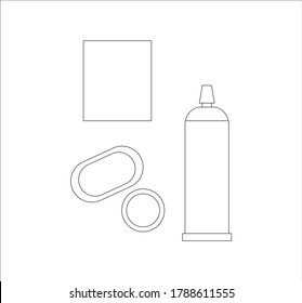 Kit de reparación de pinchazos. ilustración para diseño web y móvil.