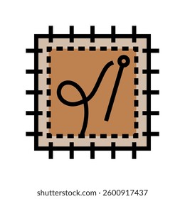 patch repair thrift driven fashion color icon vector. patch repair thrift driven fashion sign. isolated symbol illustration