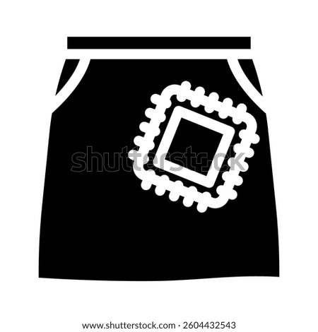 patch repair thrift driven fashion glyph icon vector. patch repair thrift driven fashion sign. isolated symbol illustration