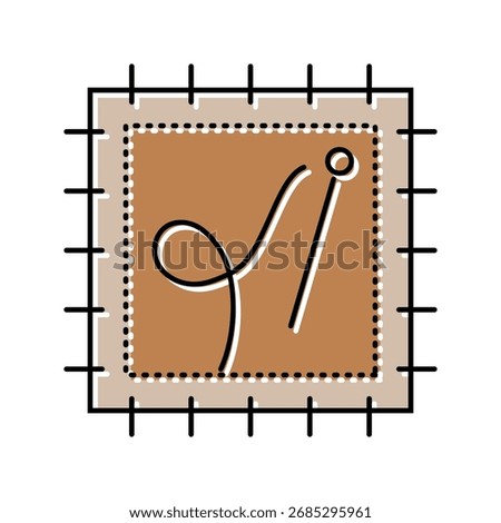 patch repair thrift driven fashion color icon vector. patch repair thrift driven fashion sign. isolated symbol illustration
