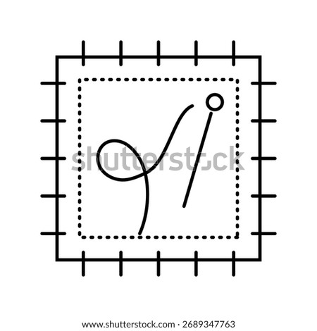 patch repair thrift driven fashion line icon vector. patch repair thrift driven fashion sign. isolated contour symbol black illustration