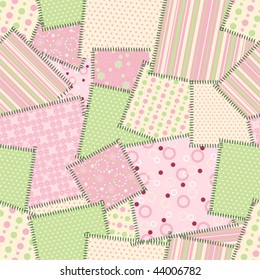 Patch seamless pattern. Vector