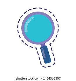 patch of search magnifying glass isolated icon