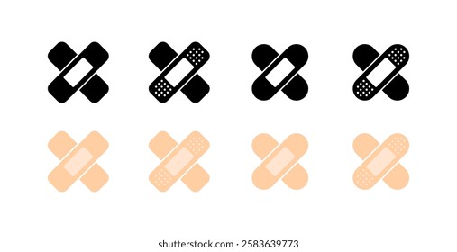 The patch set icons. Flat style. Vector icons.