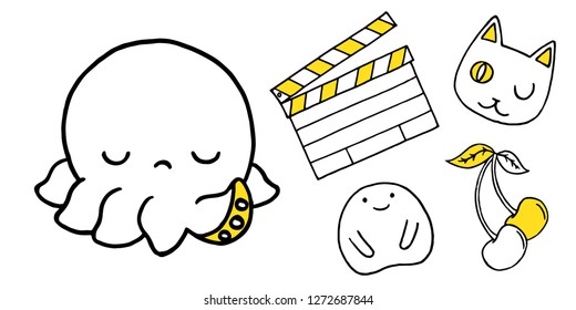 Patch set on white background. Vector illustration