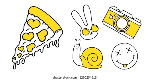 Patch set on white background. Vector illustration