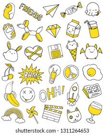 Patch set on white background. Vector illustration.