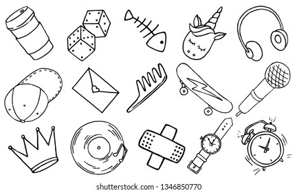 Patch set on white background. Vector illustration.