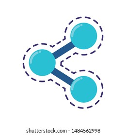 patch of share publish symbol isolated icon