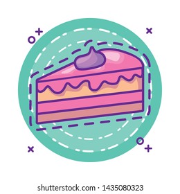 patch of slice sweet cake