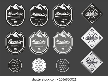 patch snow winter mountain vector