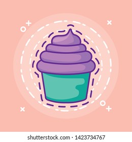 patch of sweet cupcake icon