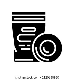 patch test skin glyph icon vector. patch test skin sign. isolated contour symbol black illustration