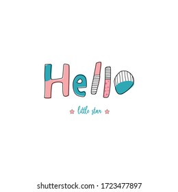 patch text line color rainbow star tee illustration art vector